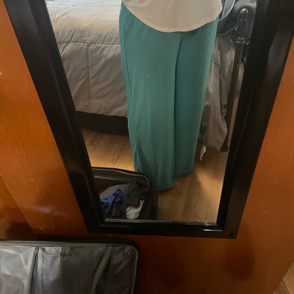 Pants - Green palazzo pants